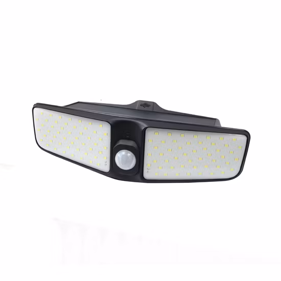 Sunes 屋外プラスチック SMD LED ウォールランプ、トップソーラーパネル付き